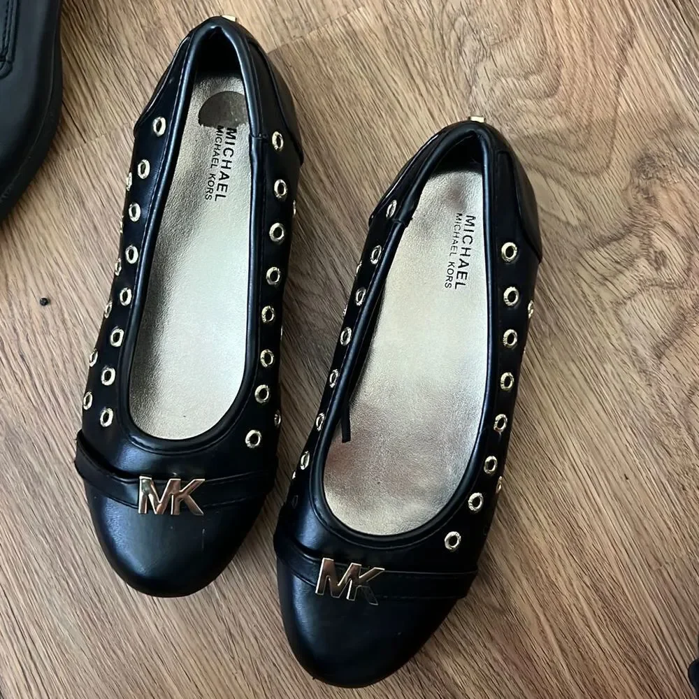 Girls Mk Michael kors ballet flats leather
